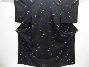 折鶴に風車模様小紋着物